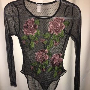 Floral Mesh Bodysuit